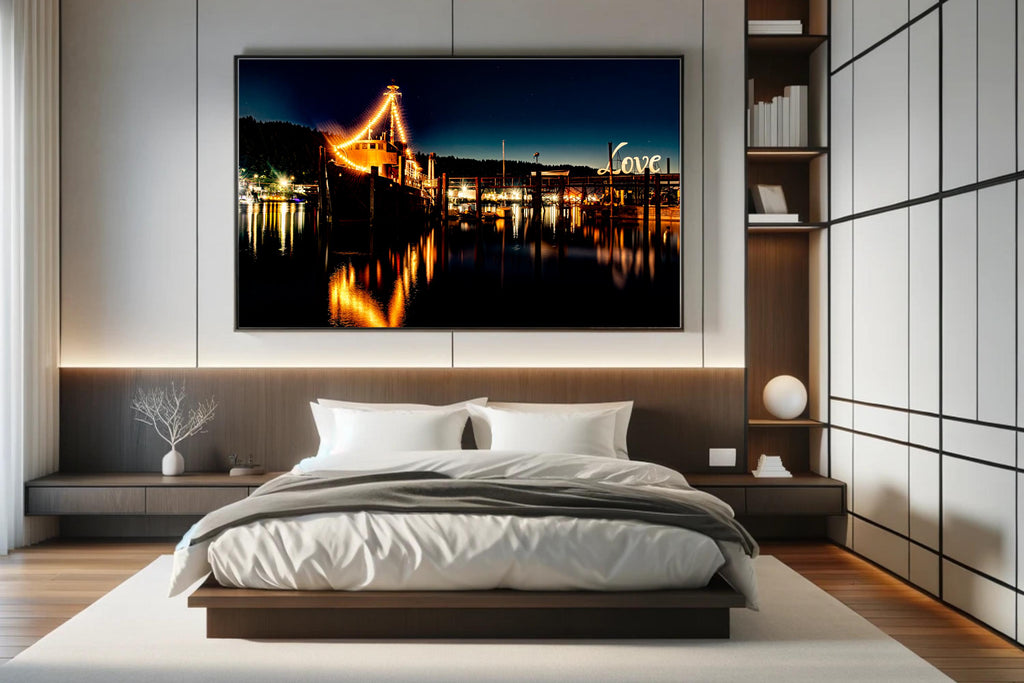 A Boat in the harbor: St. Johns Bridge-Portland, Oregon
