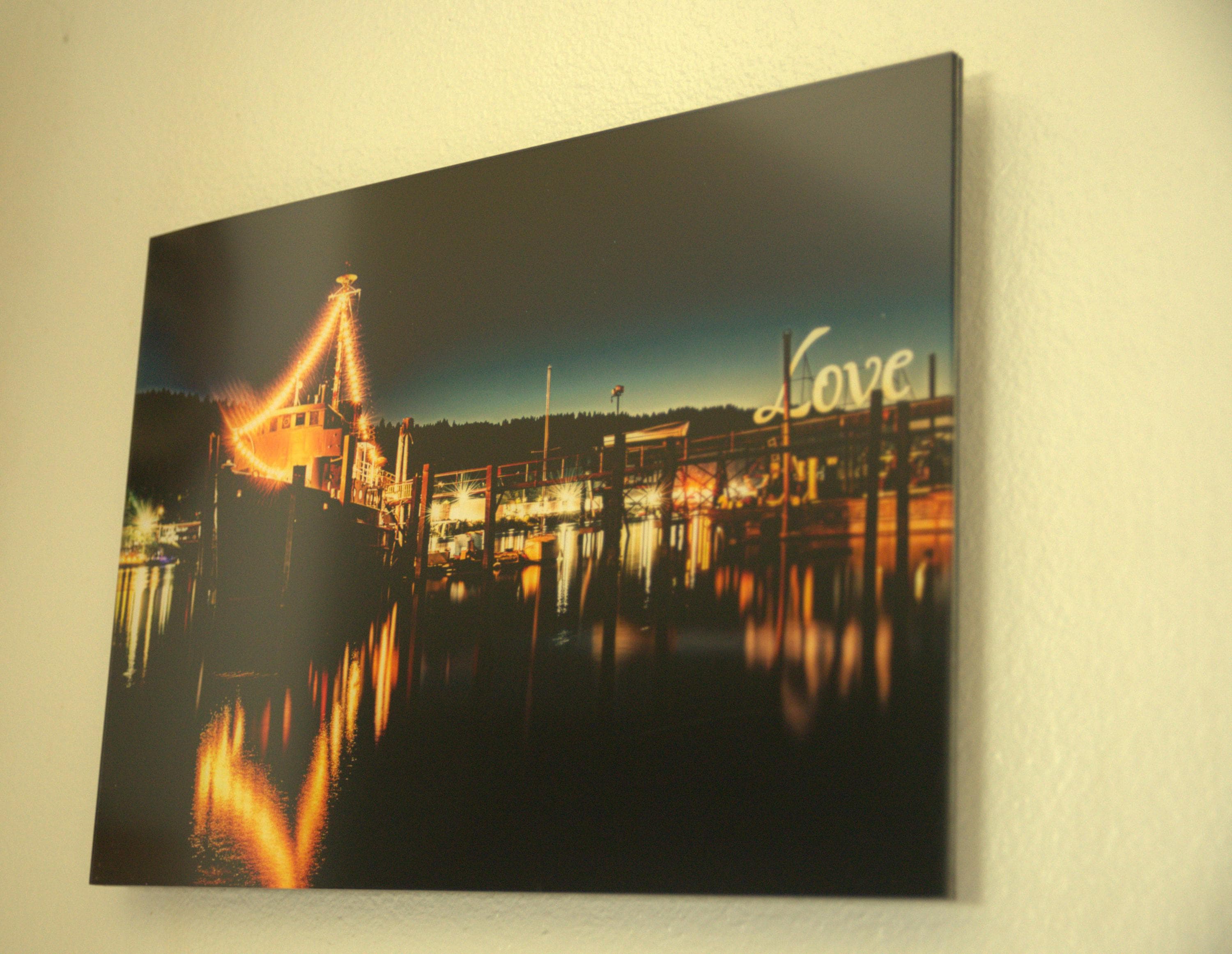 A Boat in the harbor-Portland, Oregon-Acrylic Print ready to mount to your wall