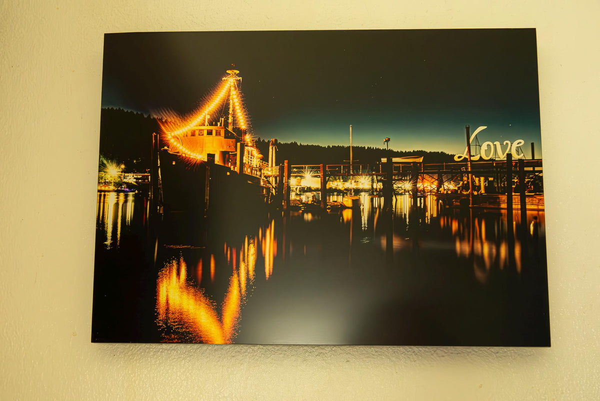 A Boat in the harbor-Portland, Oregon-Acrylic Print ready to mount to your wall
