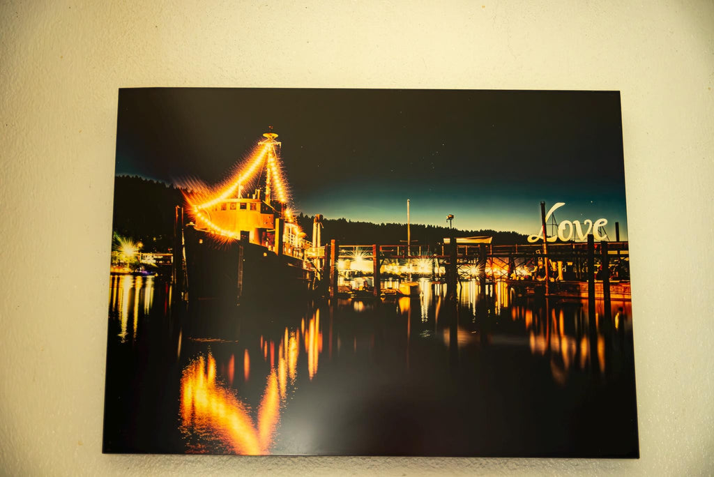 A Boat in the harbor-Portland, Oregon-Acrylic Print ready to mount to your wall