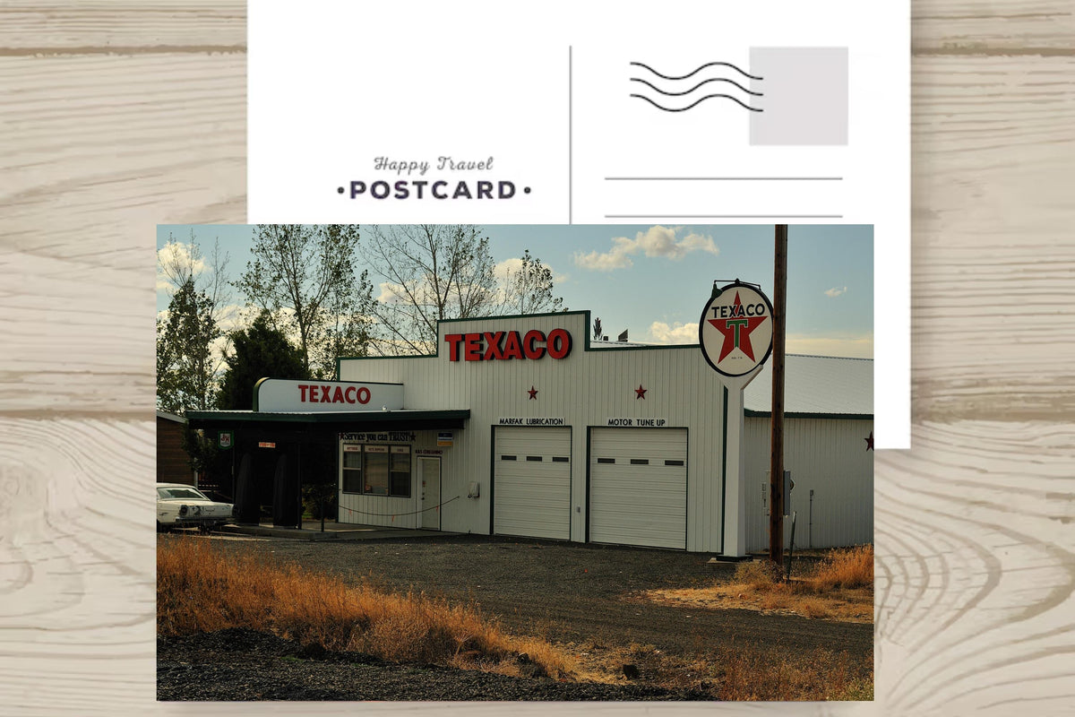 Vintage Texaco Gas Station: Oregon Ghost Towns