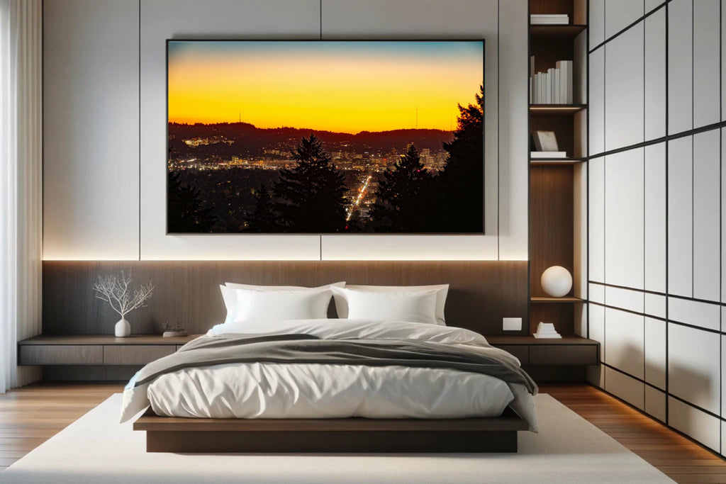Portland Oregon at Sunset: Oregon Scenic Vistas (Extended Exposure)
