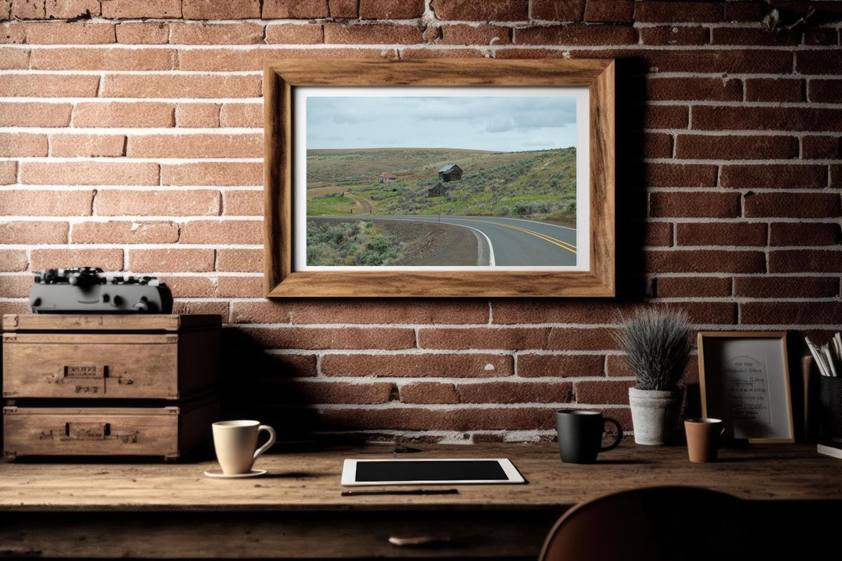 Slanted Building Defying Gravity: Eastern Oregon Landscape Photography