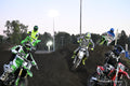5 Motocross racers fighting for 1 corner-Portland International Raceway: Motorsports Photography