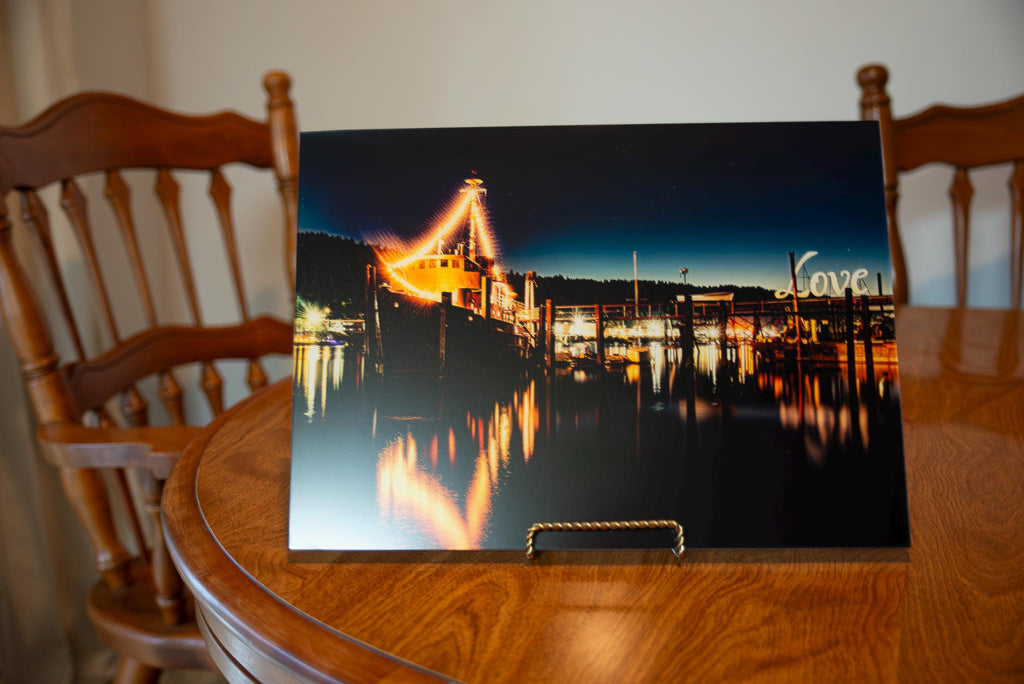 A Boat in the harbor-Portland, Oregon-Acrylic Print ready to mount to your wall