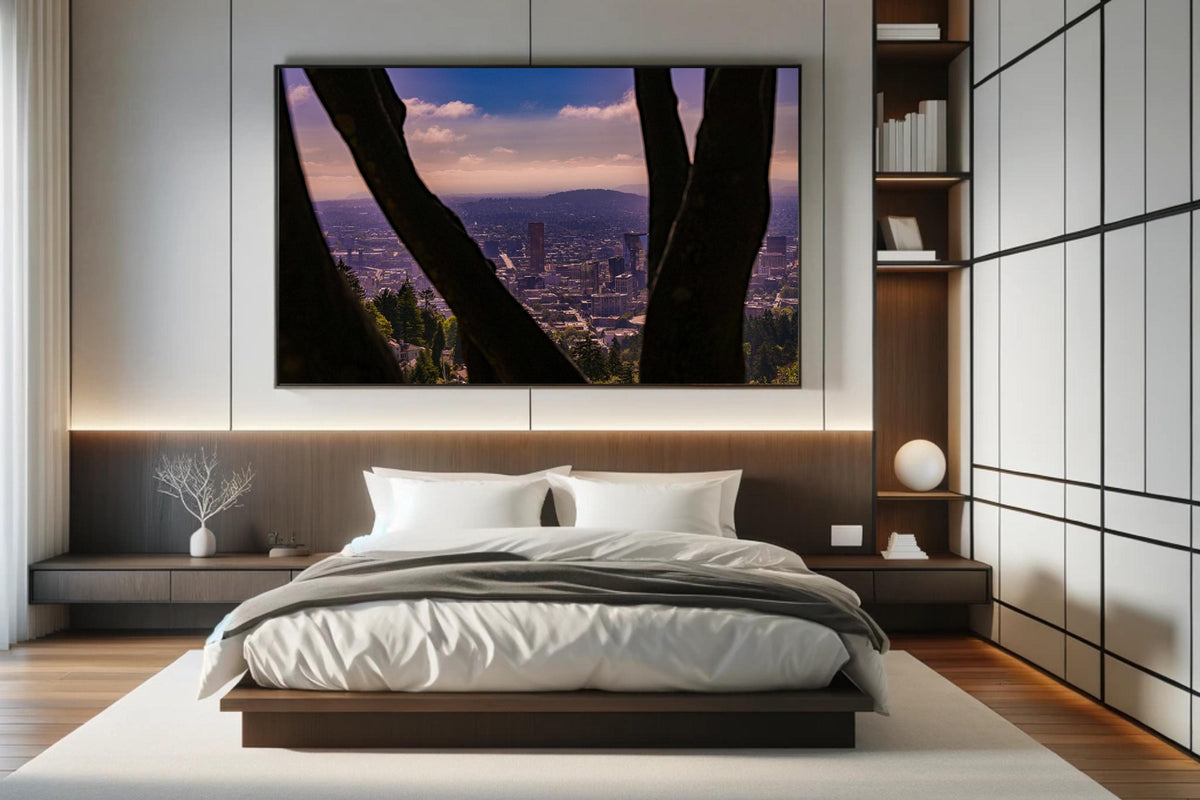 Downtown Portland through the trees: Oregon Scenic Vistas