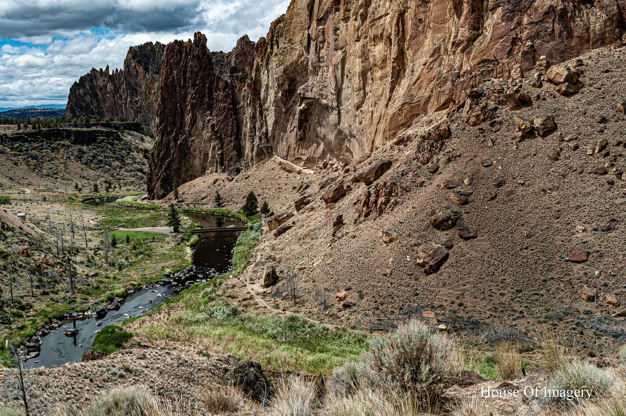 Smith Rock State Park Pedestrian Bridge: Central Oregon Landscape Photography