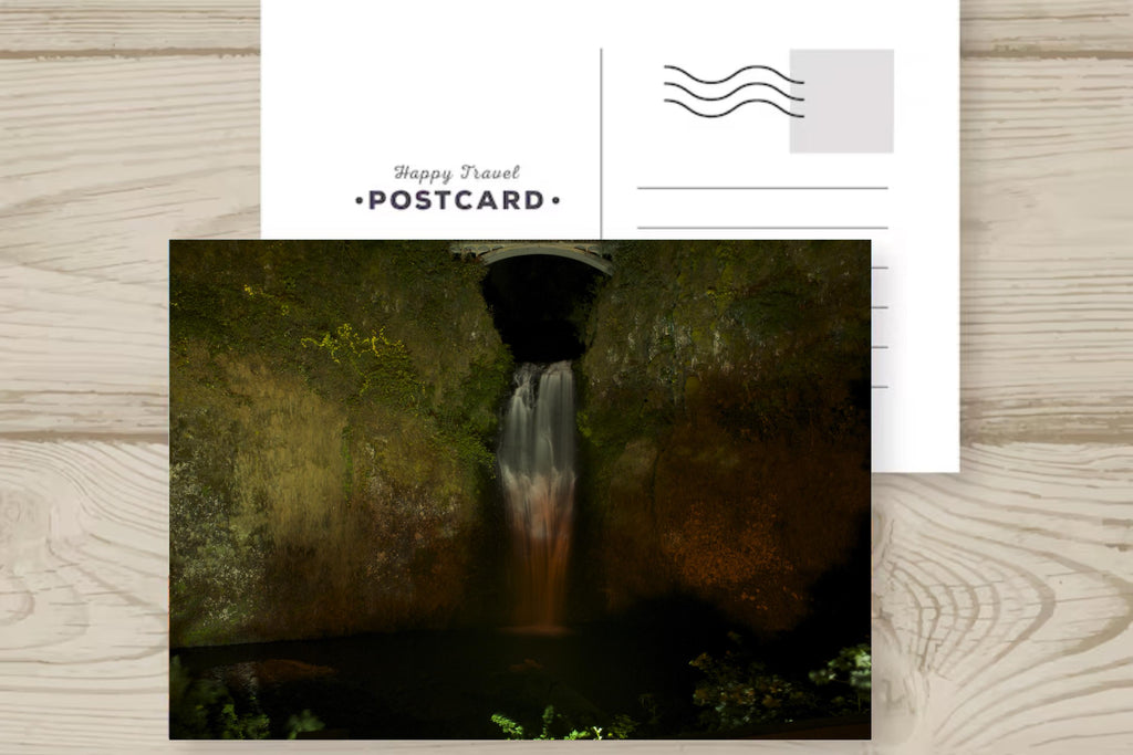 Columbia River Gorge-Multnomah Falls After Dark: Oregon Landscape Photography