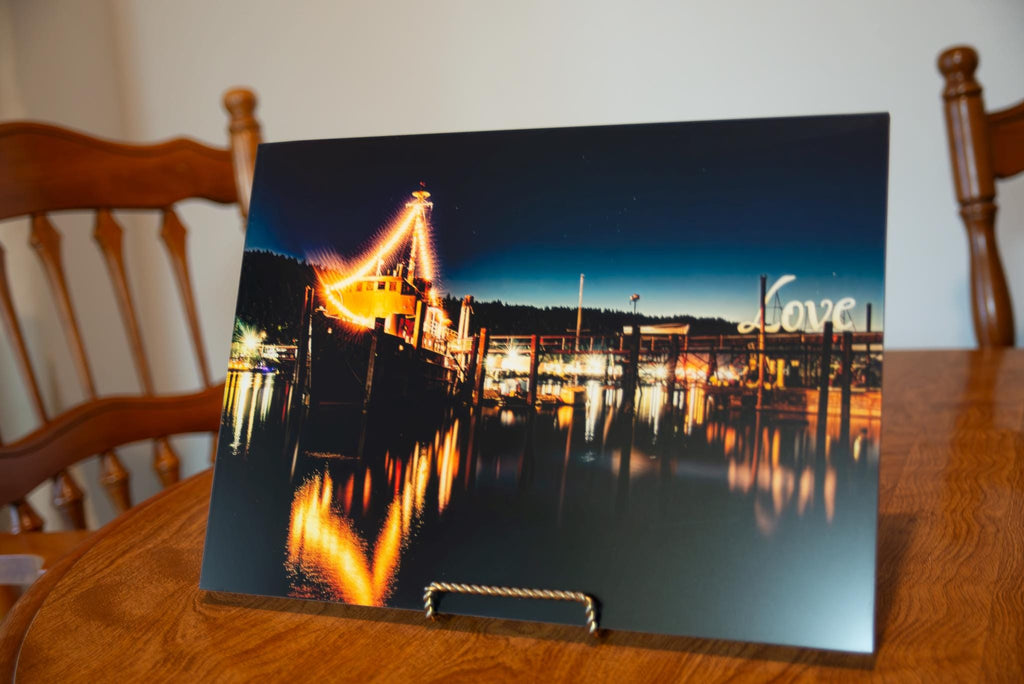 A Boat in the harbor-Portland, Oregon-Acrylic Print ready to mount to your wall
