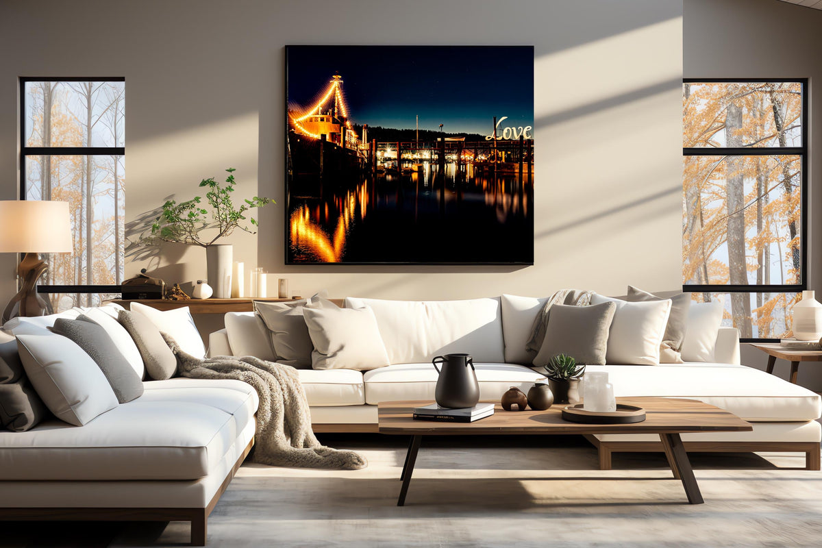 A Boat in the harbor: St. Johns Bridge-Portland, Oregon