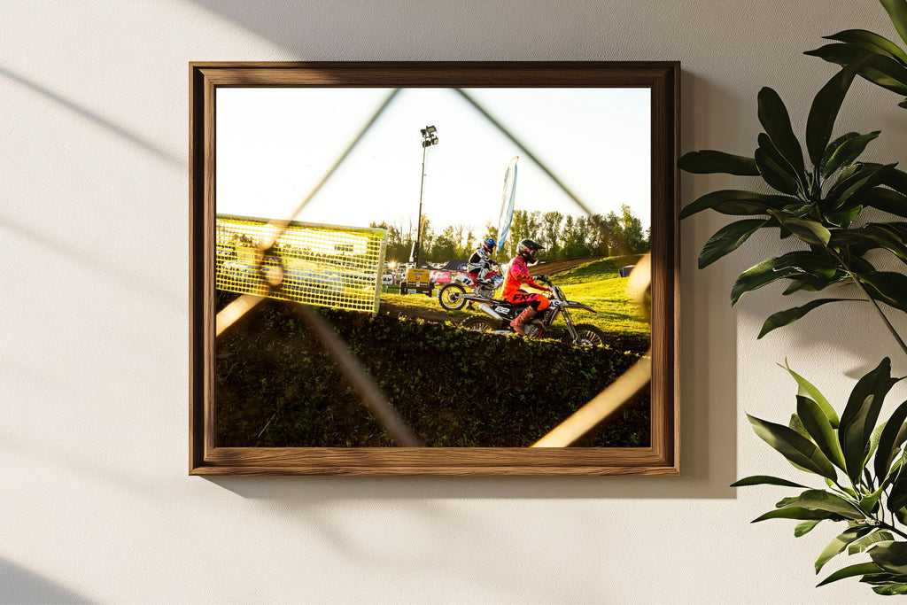 Motocross Racing Through the Fence-Portland International Raceway: Motorsports Photography