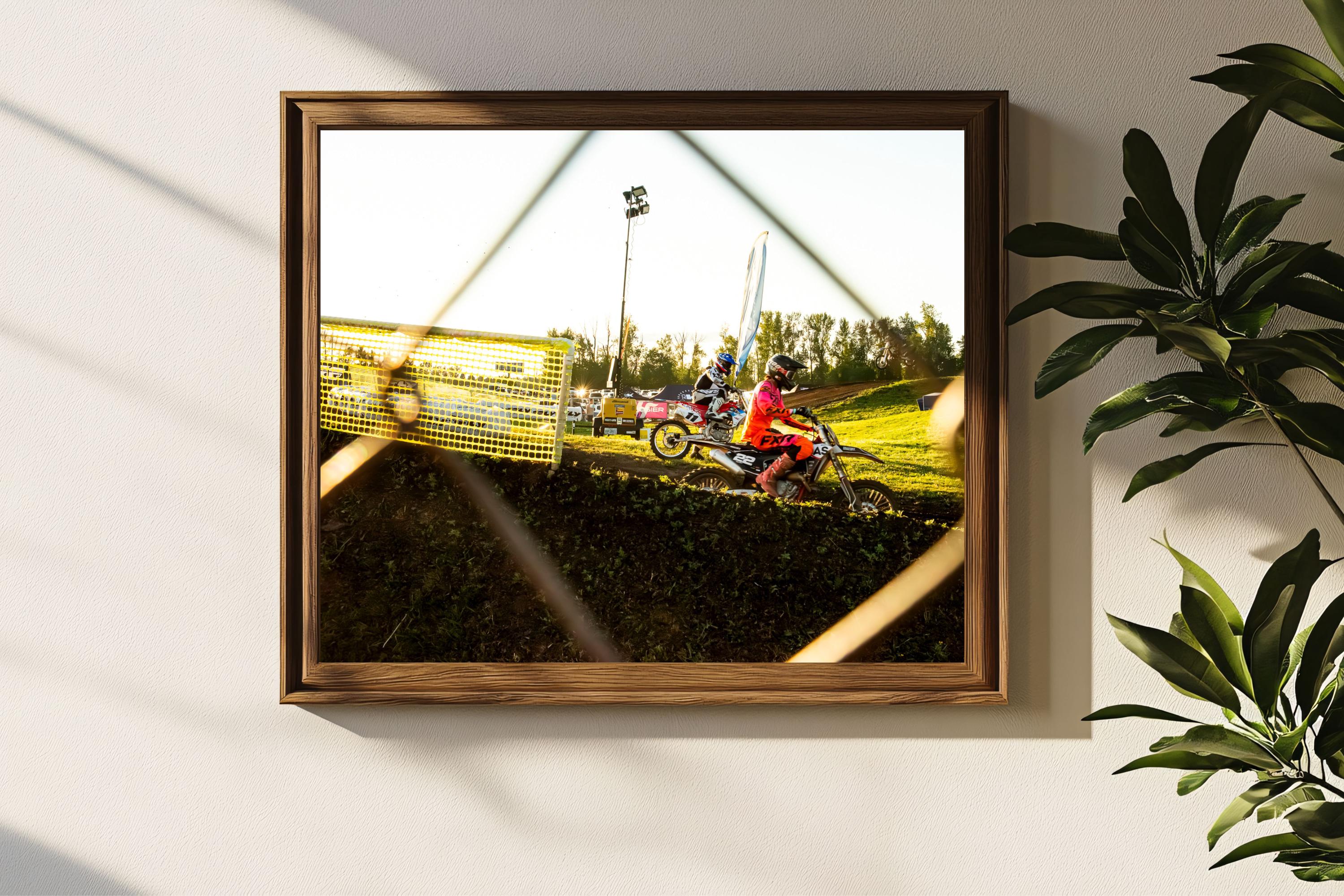 Motocross Racing Through the Fence-Portland International Raceway: Motorsports Photography