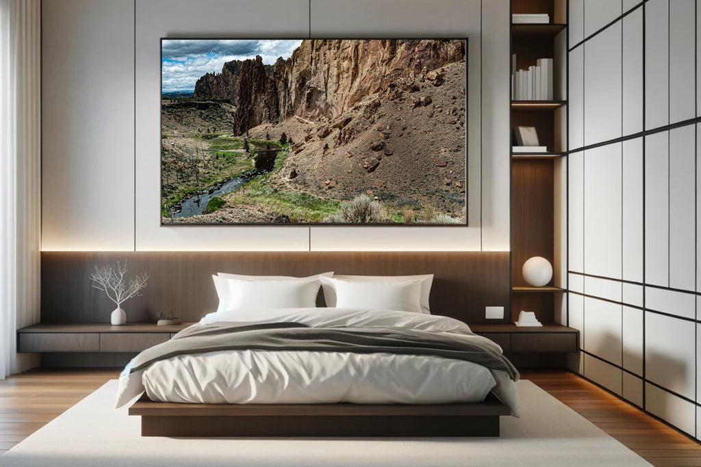 Smith Rock State Park Pedestrian Bridge: Central Oregon Landscape Photography