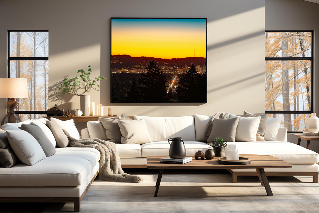 Portland Oregon at Sunset: Oregon Scenic Vistas (Extended Exposure)