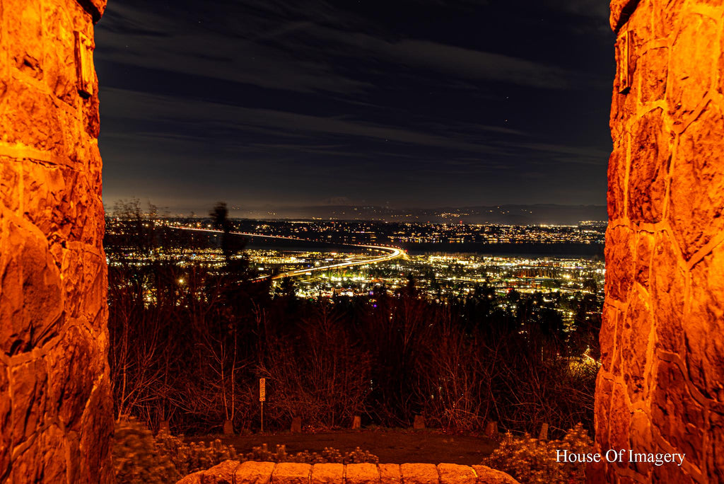 Portland from Rocky Butte on New Years Eve: Oregon Scenic Vistas