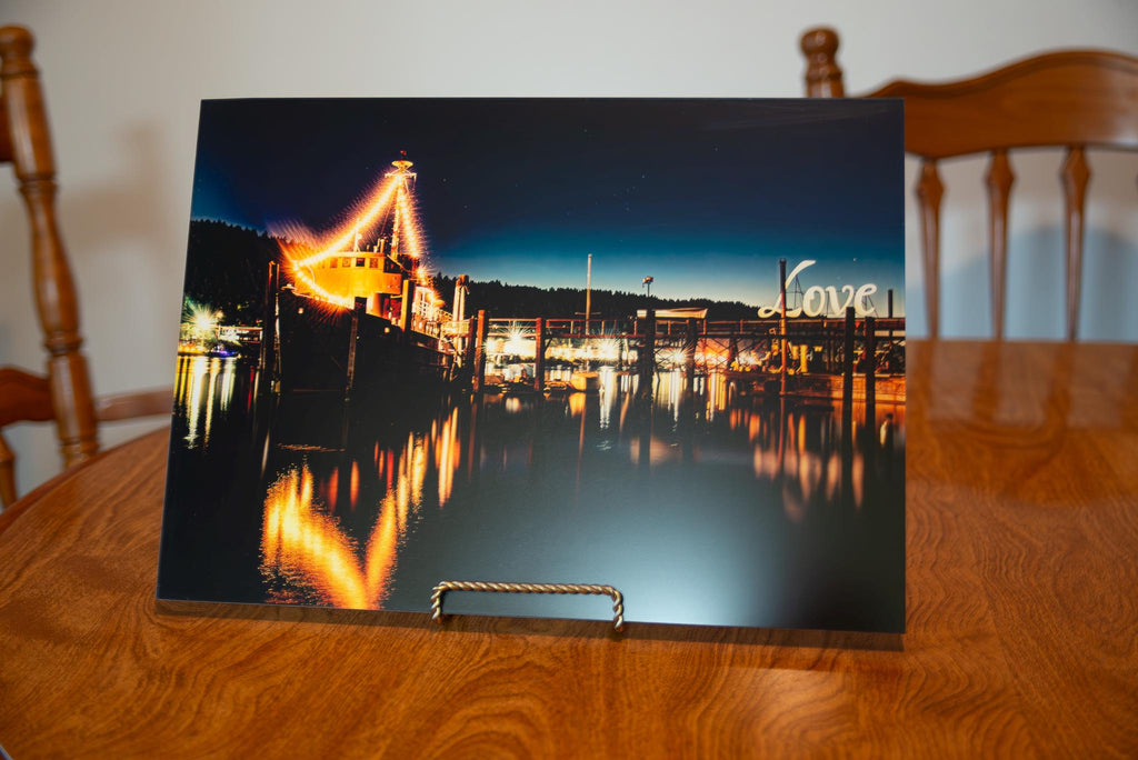A Boat in the harbor-Portland, Oregon-Acrylic Print ready to mount to your wall
