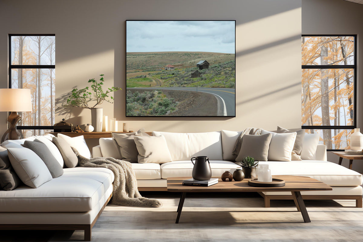Slanted Building Defying Gravity: Eastern Oregon Landscape Photography