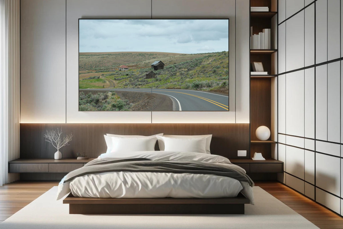 Slanted Building Defying Gravity: Eastern Oregon Landscape Photography