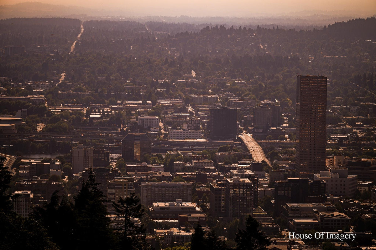 Downtown Portland and the US Bancorp Tower: Oregon Scenic Vistas