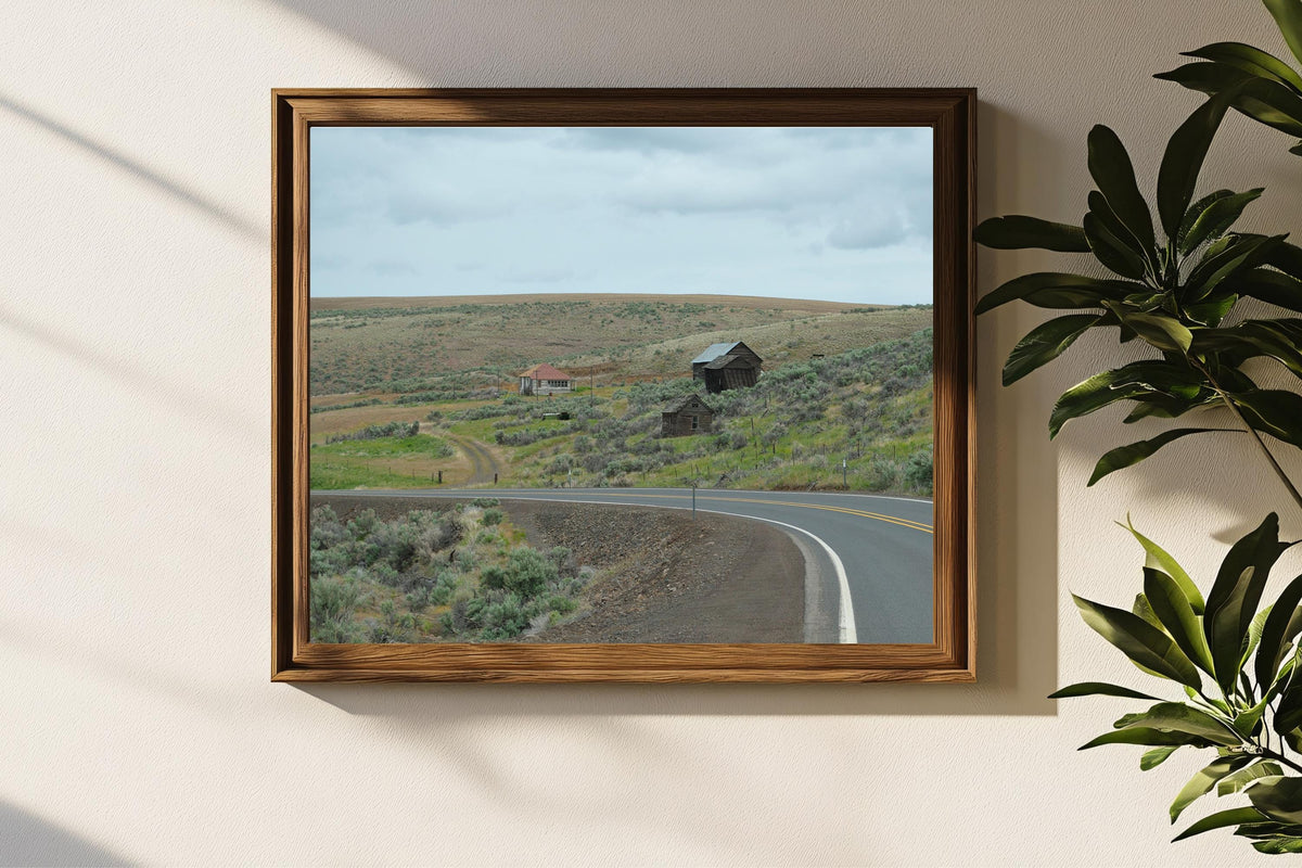 Slanted Building Defying Gravity: Eastern Oregon Landscape Photography